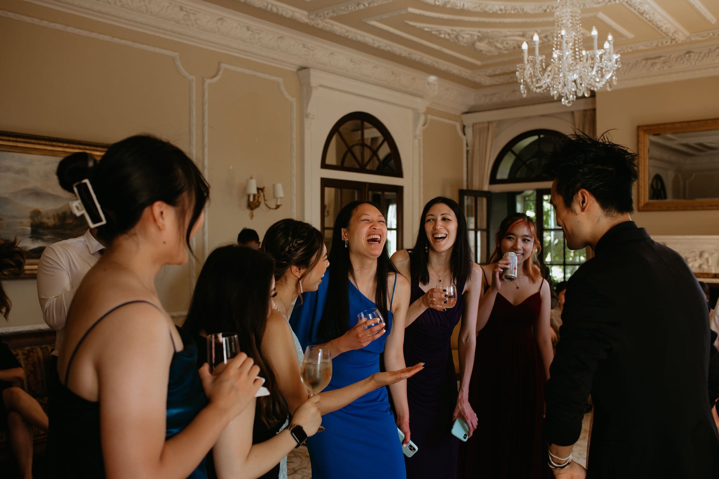 Guests having a great time and off of their phones